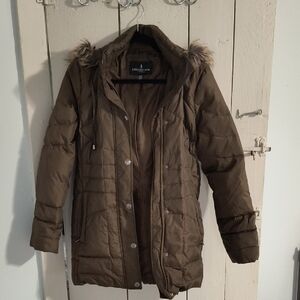 London Fog Women's Olive Puffer Jacket